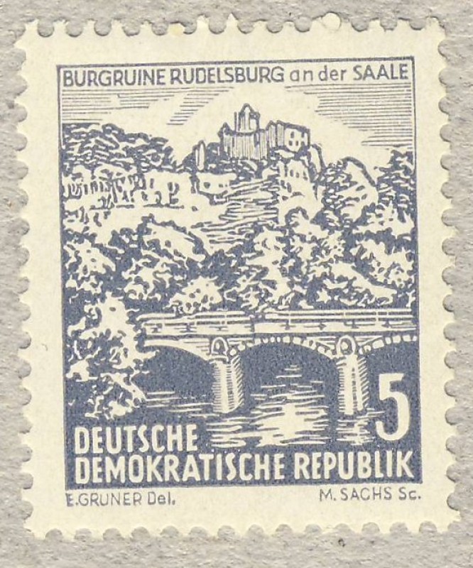 DDR Burgruine Rudelsburg an der Saale