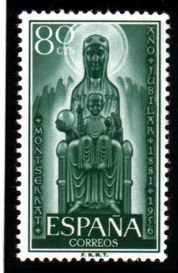 1956 Año jubilar Montserrat Edifil 1194