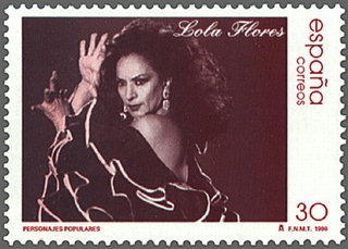 ESPAÑA 1996 3443 Sello Nuevo Personajes Populares Lola Flores