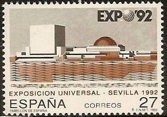 ESPAÑA 1992 3155 Sello ** Exposición Universal Sevilla Pabellón de España
