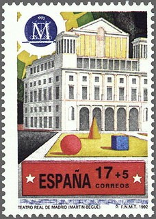 ESPAÑA 1992 3231 Sello Nuevo Madrid Capital Europea de la Cultura Museo Teatro Real de Madrid