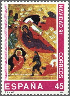 ESPAÑA 1991 3143 Sello Nuevo Navidad La Navidad de Cristo