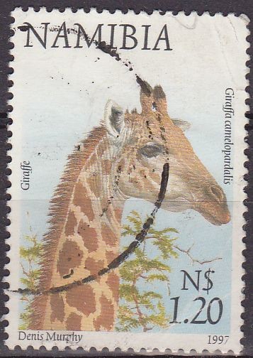 NAMIBIA 1997 Sello Serie Animales Jirafa Usado