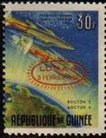 República de Guinea 1965 Scott392 Primera Mujer en el espacio 14-19/06/63 Boctok 3 y 6 con sobreimpr