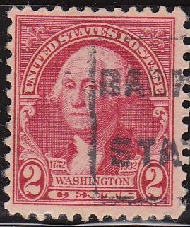 USA 1932 Scott 707 Sello Presidente George Washington usado Estados Unidos Etats Unis