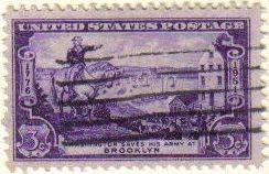 USA 1951 Scott 1003 Sello George Washington Evacuating Army usado Estados Unidos Etats Unis