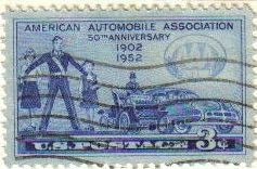 USA 1952 Scott 1007 Sello Asociacion Americana de Automoviles Escuela de Chicas y Seguridad Vial usa