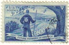 USA 1953 Scott 1024 Sello Los Futuros Agricultores de America usado
