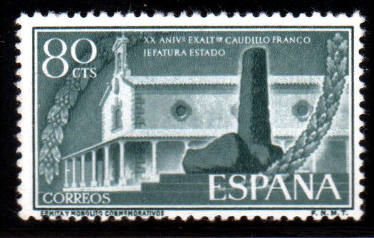 1956 XX anivrsario Franco jefe del estado Edifil 1199
