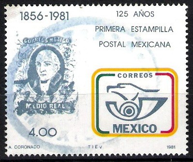 125 años de la primera estampilla postal en Mexico.