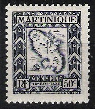 Martinica. Mapa de la isla.
