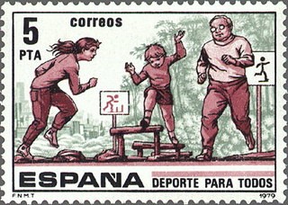 ESPAÑA 1979 2516 Sello Nuevo Deporte para todos c/señal charnela