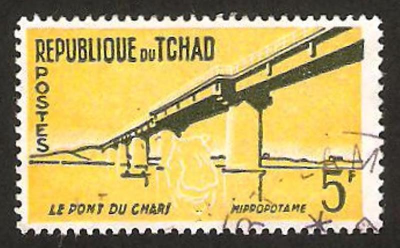 puente de chari e hipopotamo