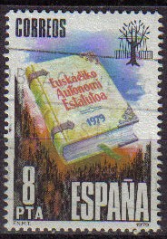 ESPAÑA 1979 2547 Sello Proclamación del Estatuto de Autonomia del Pais Vasco. Estatuto de Guernica U