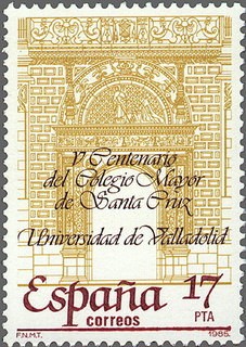 ESPAÑA 1985 2780 Sello Nuevo V Centenario del Colegio Mayor de Sta. Cruz Universidad de Valladolid.