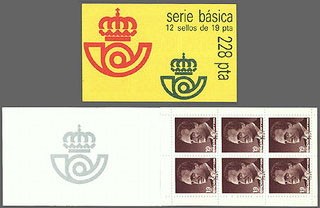 ESPAÑA 1986 2834C (II) Sellos ** Serie Rey D. Juan Carlos I 2x6 sellos de 19pts