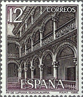 ESPAÑA 1986 2835 Sello Nuevo Paisajes y Monumentos Monasterio de Lupiana (Guadalajara)