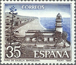 ESPAÑA 1986 2838 Sello Nuevo Paisajes y Monumentos Faro de Calella (Barcelona)