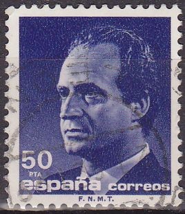 ESPAÑA 1989 3005 Sello Serie Basica Rey D. Juan Carlos I efigie 50 pts usado Yvert2497 Michel2762