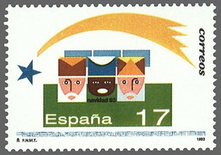 ESPAÑA 1993 3273 Sello Nuevo Navidad'93 Los Reyes Magos