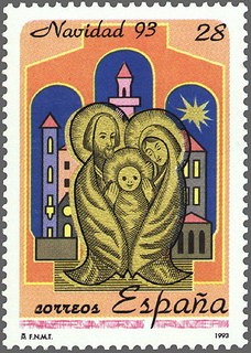 ESPAÑA 1993 3274 Sello Nuevo Navidad'93 La Sagrada Familia