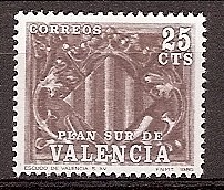 España Valencia 1981 Ed.10 Sello Nuevo Escudo de Valencia 25cts