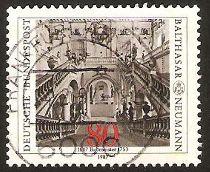 1139 - III Centº del nacimiento del arquitecto Balthasar Neumann, escaleras de la residencia de Wurz
