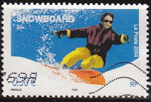 FRANCIA 2004 Michel 3845 Sello Deportes Snowboard usado