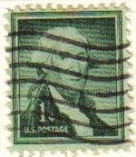 USA 1954 Scott 1031 Sello Presidente George Washington (22/1/1732-14/12/1799) usado