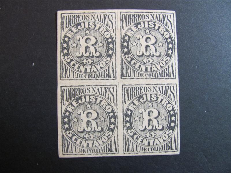 Bloque de cuatro, 5 centavos. 1868