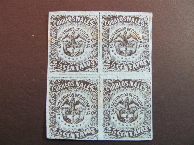 Bloque de cuatro, 25c. 1870
