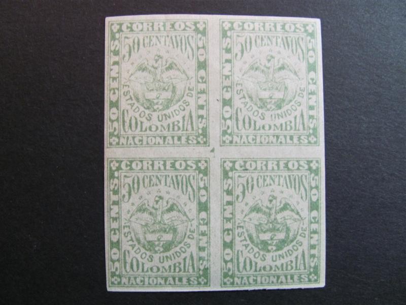 Bloque de cuatro, 50c. 1876