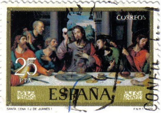 Dia del sello. Santa cena de Juan de Juanes