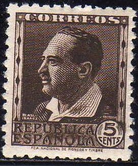 ESPAÑA 1933 681 Sello º Personajes Vicente Blasco Ibañez 5c Republica Española
