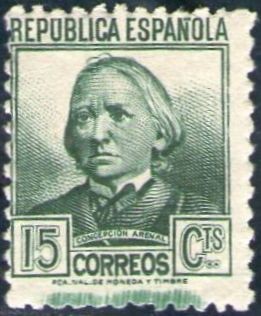 ESPAÑA 1933 683 Sello ** Concepción Arenal 15c Republica Española