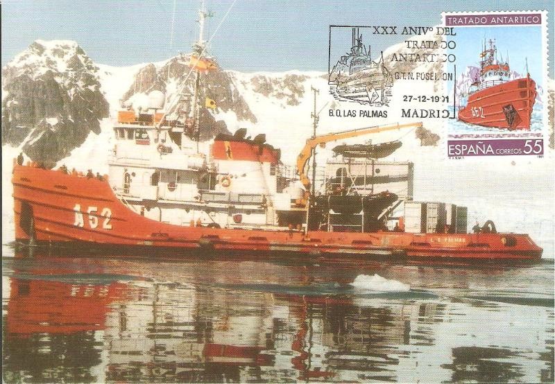 Tarjeta Postal - XXX anivº del Tratado Antártico