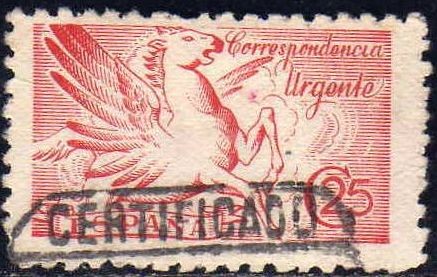 ESPAÑA 1942 952 Sello Pegaso Urgente Usado Espana Spain Espagne Spagna Spanje Spanien 