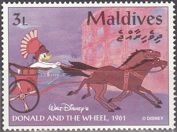 MALDIVES 1992 Scott 2051 Sello Nuevo Escenas de Donald and the Wheel 1961 3L