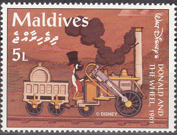 MALDIVES 1992 Scott 2053 Sello Nuevo Escenas de Donald and the Wheel 1961 5L