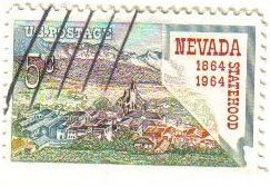 USA 1964 Scott 1248 Sello Nevada Statehood Virginia City usado