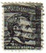 USA 1965 Scott 1282 Sello Presidente 16º Abraham Lincoln (12/02/1809-15/04/1865) usado