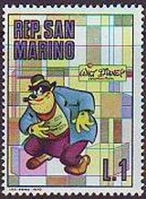 SAN MARINO 1970 Scott 736 Sello Nuevo Disney Black Pete Peter Pete 1L