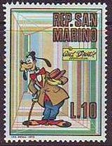 SAN MARINO 1970 Scott 741 Sello Nuevo Disney Goofy 10L