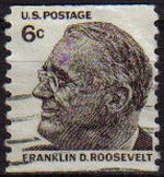 USA 1968 Scott 1305 Sello Presidente 32º Franklin Delano Roosevelt (30/01/1882-12/04/1945) usado