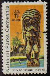 USA 1972 Scott C80 Sello Centenario Parques nacionales Hawai usado