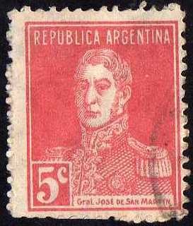 Jose de San martín 5 cent.