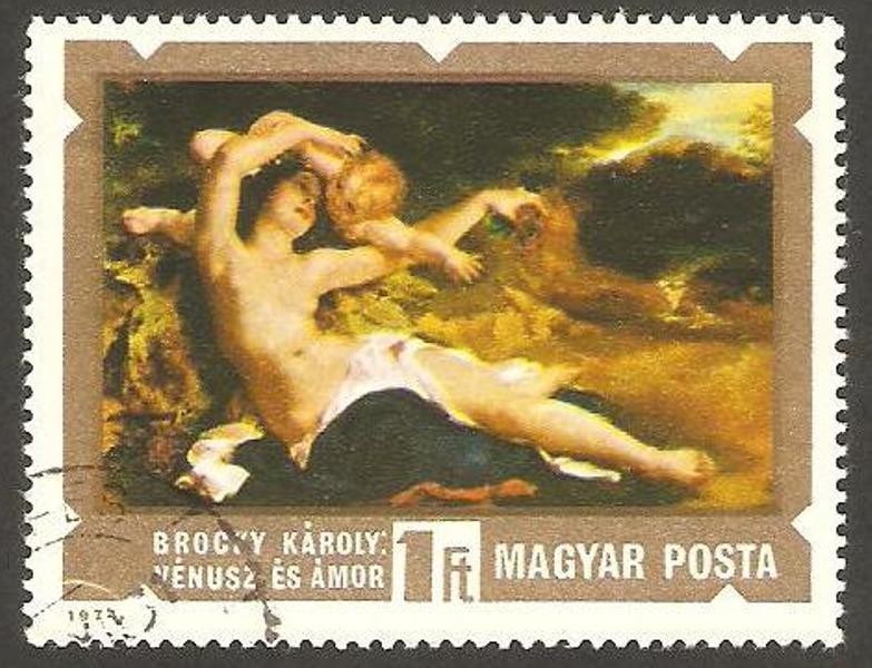 2383 - Pintura de Karoly Brocky, Venus y Cupido