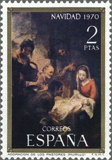 ESPAÑA 1970 2003 Sello Nuevo Navidad. Adoracion de los Pastores Murillo