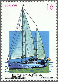 ESPAÑA 1994 3314 Sello ** Barcos de época Giralda Boats Ships