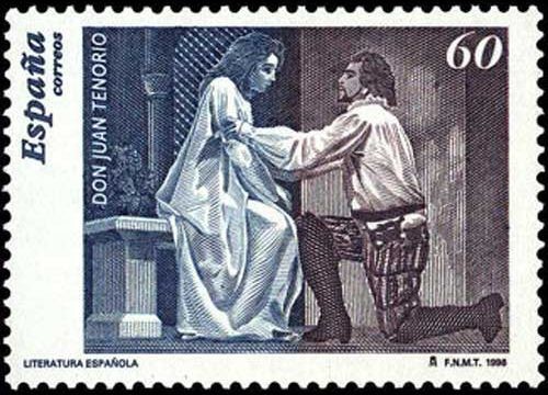 ESPAÑA 1996 3457 Sello Nuevo Literatura Española Don Juan Tenorio Jose Zorrilla MNH 60p